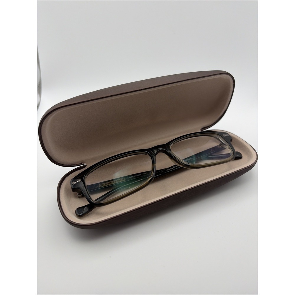 Lucky Brand Cooper Black Olive Horn Frame Glasses